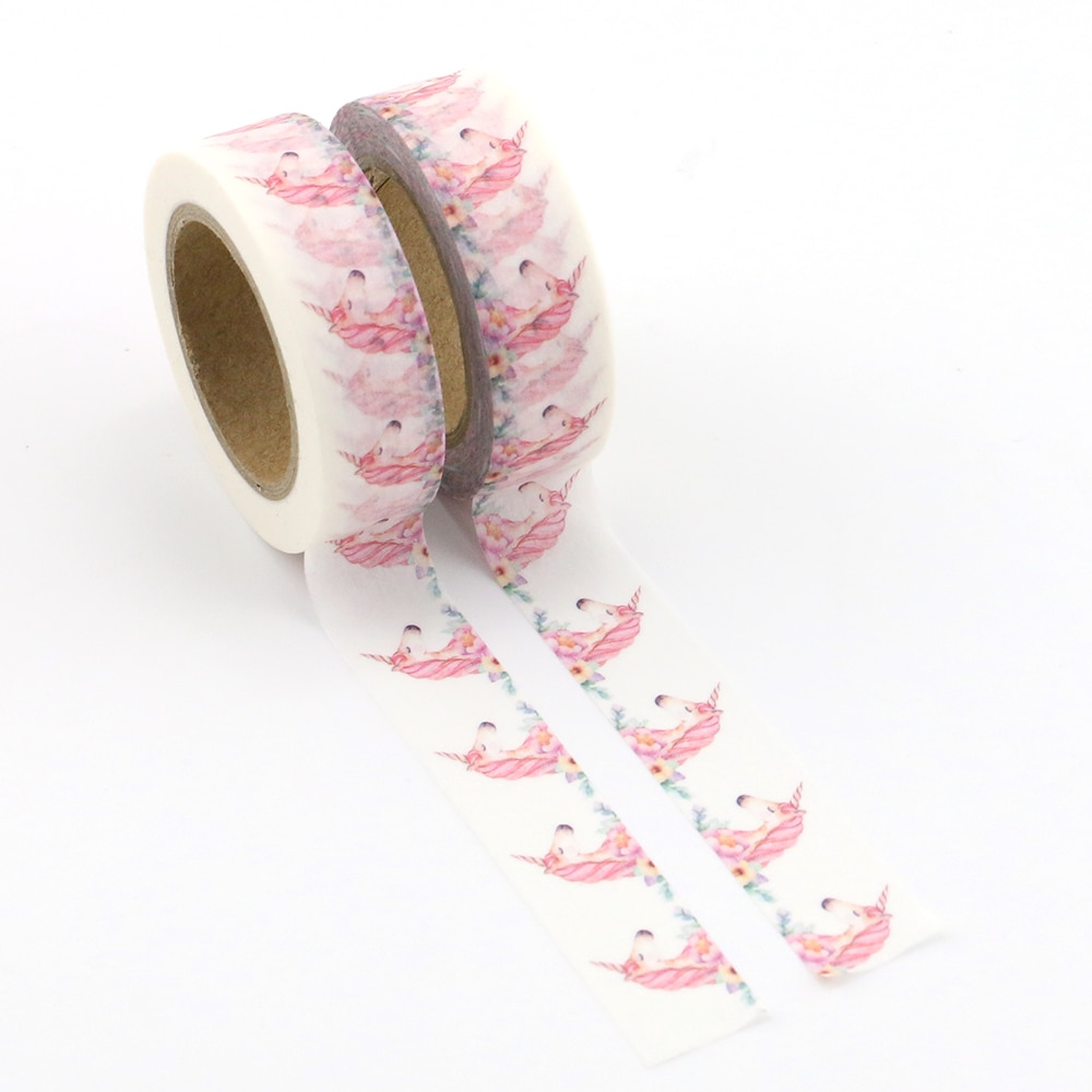 Cute Kawaii Cartoon Unicorn Masking Washi Tape Decorative Adhesive Tape Decora Diy Scrapbooking