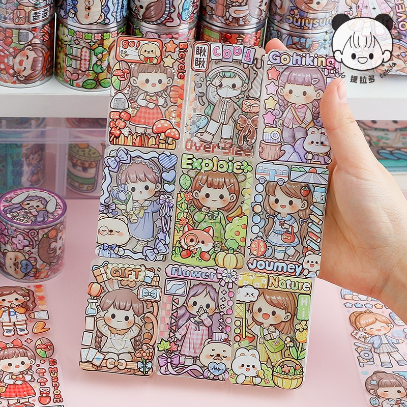 Qiqiyu Vol.5 Word and Phrase Themed Washi Tape, Stickers