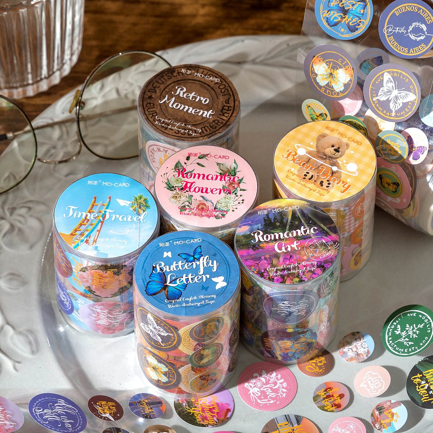 Time for You Series Masking Washi Tape Vintage English Blessing Decorative Adhesive Material Sticker Label Scrapbooking - Image 3